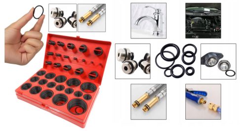 Verke O-gyűrű készlet – 419 db-os univerzális tömítés szett, olaj- és vegyszerálló gumiból