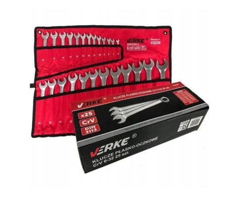 Verke V35330 villáskulcs készlet – 25 részes, króm-vanádium acél, DIN 3113 szabvány