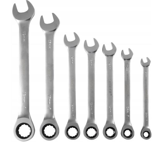 Verke V35400 racsniskulcs készlet – 7db, 72 fogú, CrV acélból, selyemfényű felület