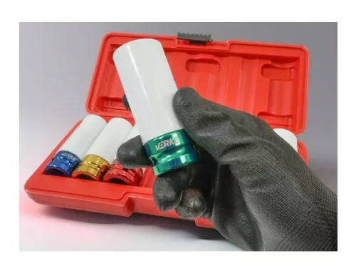 Verke V86101 dugókulcs készlet alumínium felnikhez – 7db, 1/2", CrMo acél, védőhüvellyel