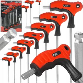   Verke V86435 imbuszkulcs készlet – T-nyelű, 11db, 2–10mm – professzionális hatszögkulcs szett precíz munkákhoz