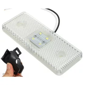   6 LED-es szélességjelző tartóval - fehér 12-24V - E jeles