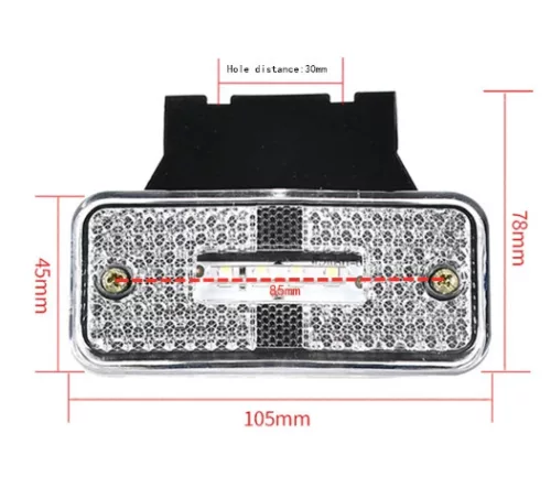 4 LED-es szélességjelző sárga 12-24V - E jeles