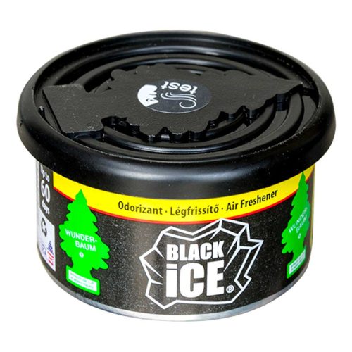 Wunderbaum - Black Ice Fiber Can - fekete jég konzerv illatosító, 30g