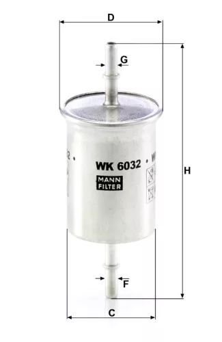 Üzemanyagszűrő Mann Filter WK 6032