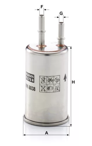 Üzemanyagszűrő Mann Filter WK 6038