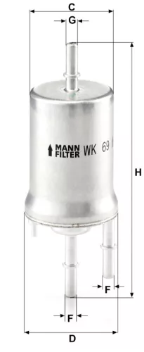 Üzemanyagszűrő Mann Filter WK 69
