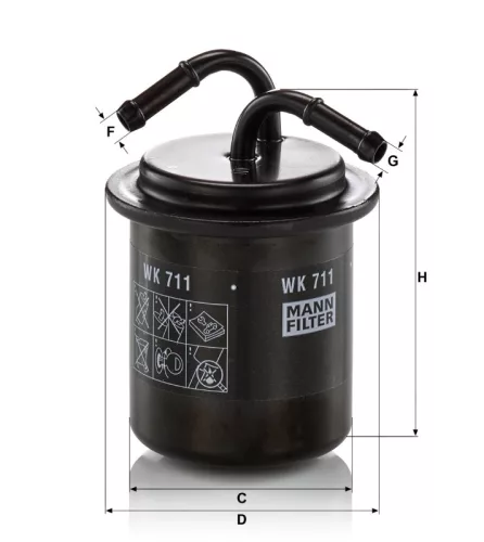 Üzemanyagszűrő Mann Filter WK 711