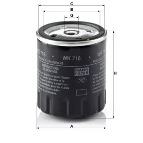 Üzemanyagszűrő Mann Filter WK 716