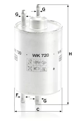 Üzemanyagszűrő Mann Filter WK 720