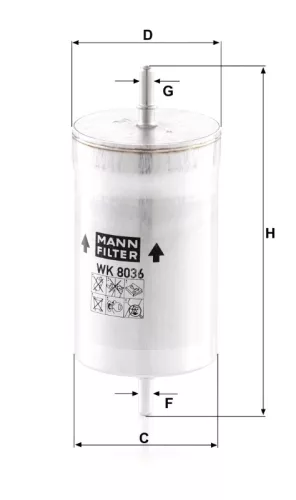 Üzemanyagszűrő Mann Filter WK 8036