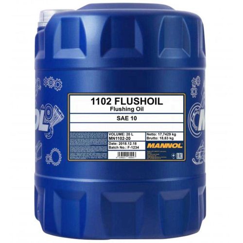Mannol 1102-20 Flushing Oil, Flushoil mosóolaj, motoröblítő olaj, SAE 10, 20lit