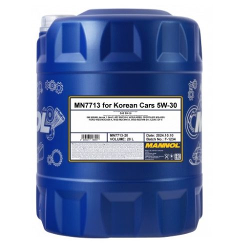 Mannol 7713-20 O.E.M. for Hyundai, Kia 5W-30 motorolaj 20lit.