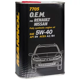  Mannol 7705-1ME O.E.M. for Renault, Nissan 5W-40 motorolaj 1lit. fémdobozos