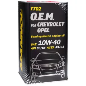   Mannol 7702-4ME O.E.M. for Chevrolet, Opel 10W-40 motorolaj 4lit. fémdobozos