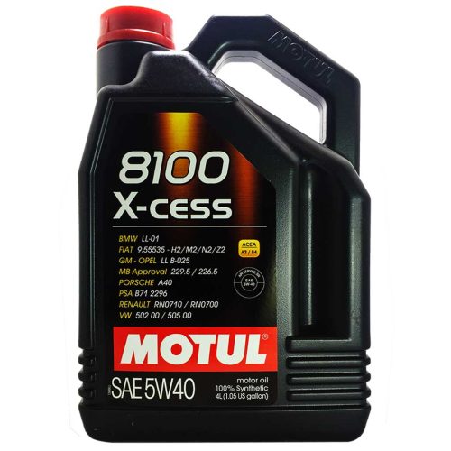 Motul 8100 X-cess 5W-40 motorolaj, 4lit. 104256