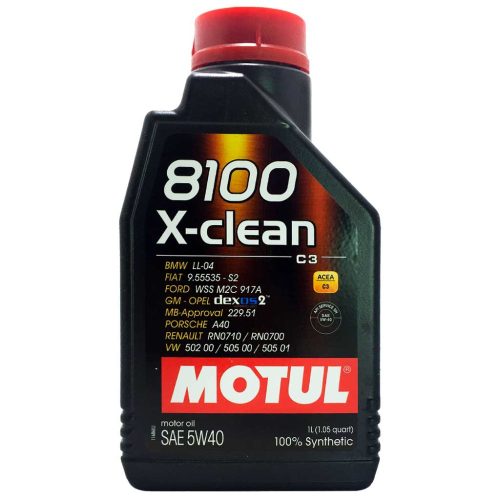 Motul 8100 X-clean 5W-40 motorolaj, 1lit. 102786