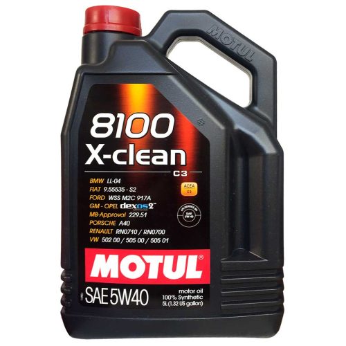Motul 8100 X-clean 5W-40 motorolaj, 5lit. 102051