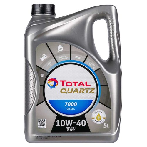 Total Quartz 7000 Diesel 10W-40 motorolaj, 5lit.