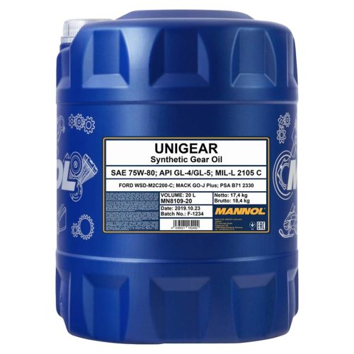 Mannol 8109-20 Unigear 75W-80 váltóolaj 20lit.