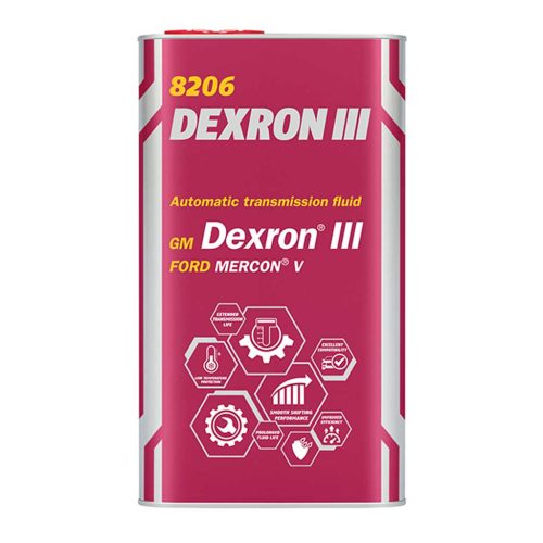 Mannol 8206-4 - Dexron III Automatic Plus automataváltó-olaj, piros 4lit. fémdobozos