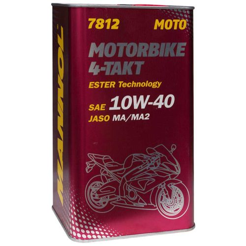 Mannol 7812-4ME Motorbike 4-Takt Ester Technology 10W-40 motorolaj, 4 liter fémdobozos