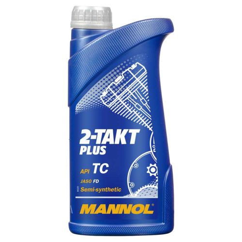 Mannol 7204-1 2-Takt Plus API TC kétütemű félszintetikus motorolaj, 1 liter