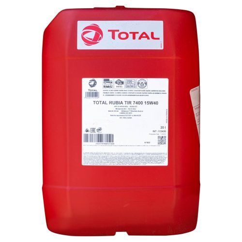 Total Rubia TIR 7400 15W-40 motorolaj, 20lit.