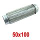 Kipufogó flexibilis cső, flexicső, 50x100mm